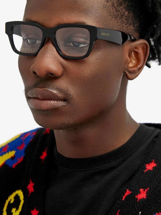 Gucci Women Eyeglasses Black Demo Square GG1428O 001 NEW AUTHENTIC main image 4